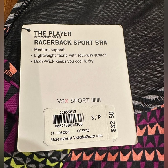Victoria’s Secret VSX Sport The Player Racerback Sports Bra Size S - Picture 3 of 4